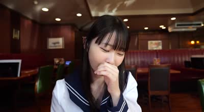 EROFV-279 【アフスク☆セックス】明るい笑顔と関西弁がめっちゃかわいいご阳気ガール！！キツキツなパイパンマ○コに溢れる程大量精子注入！！