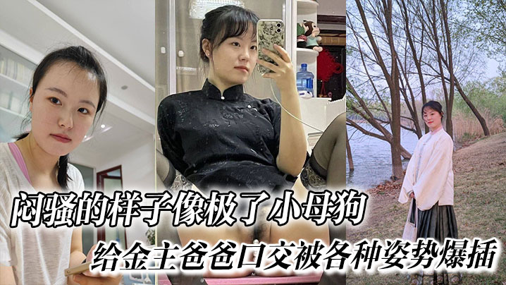 闷骚的样子像极了小<span style="color: #ff5b82">母</span><span style="color: #ff5b82">狗</span>， 给金主爸爸口交被各种姿势爆插
